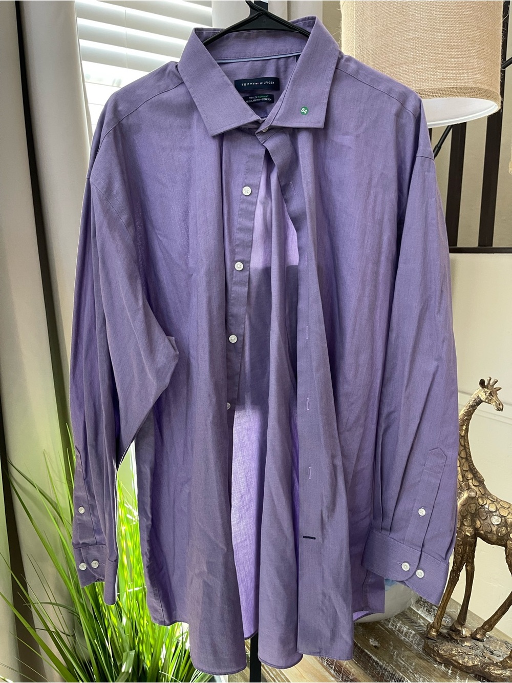 Tommy Hilfiger Men's Lavender Dress Shirt